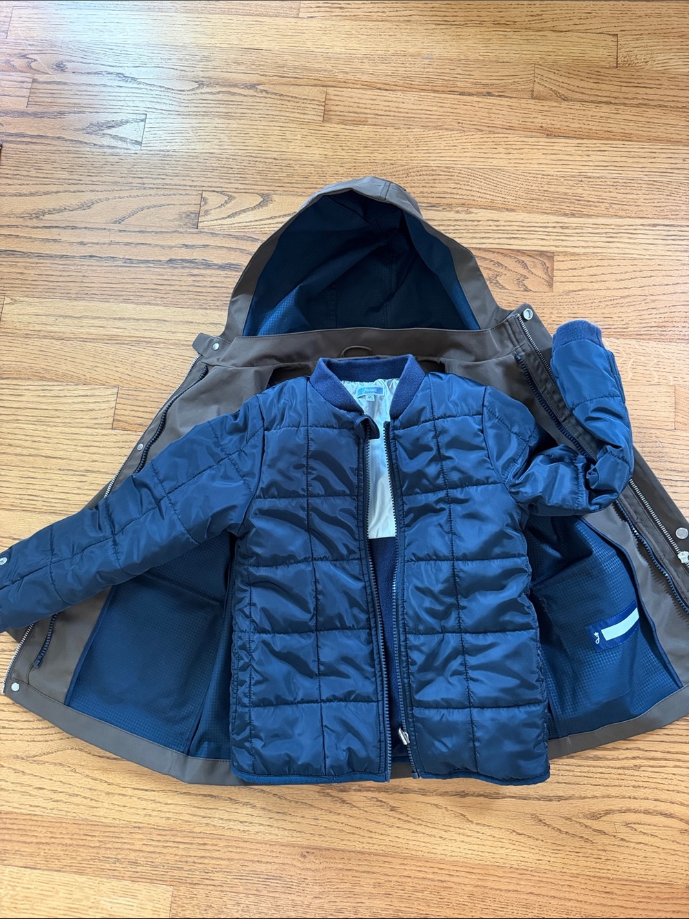 Jacadi Boy 3-in-1 parka - jacadi Green olive & blue inner jacket